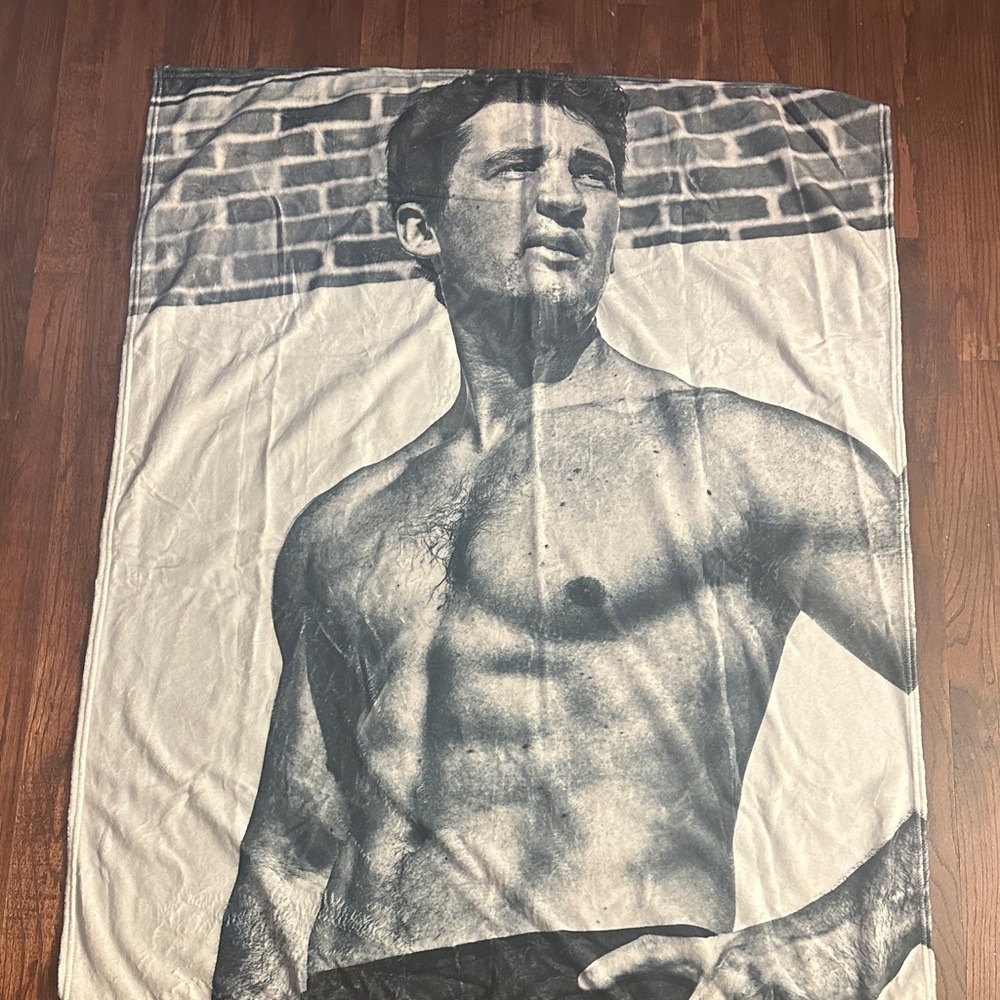 Black and white miles teller throw blanket